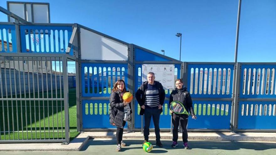 Inauguración de la nueva pista polideportiva del CEIP de Dozón.