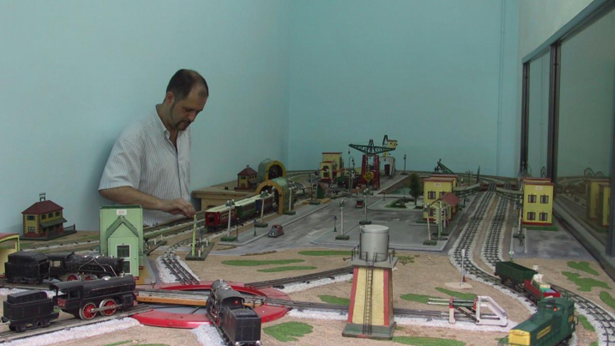 La maqueta del tren que va donar origen al Museu