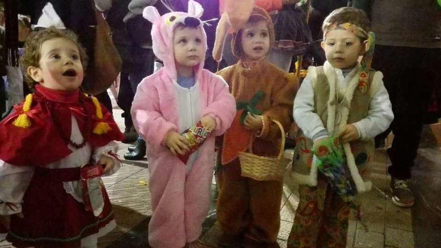 Niños disfrazados, en una edición pasada del Carnaval en Ribadesella.