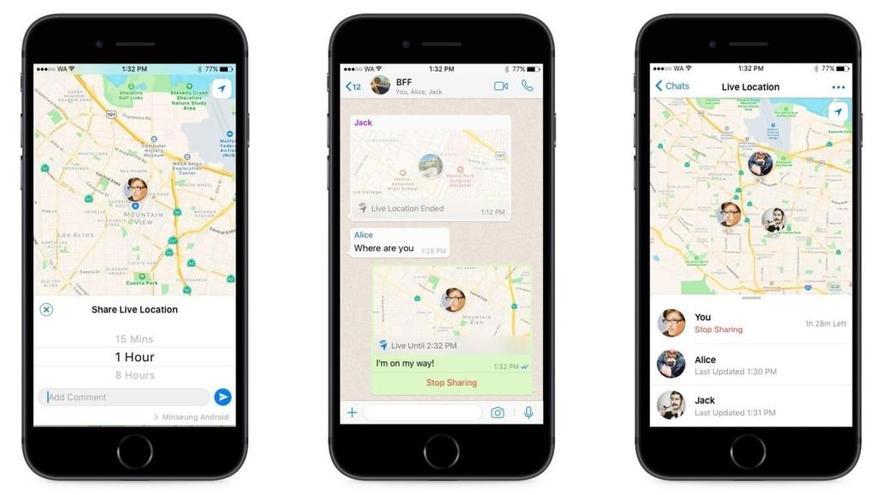 WhatsApp permitirá compartir la ubicación en tiempo real