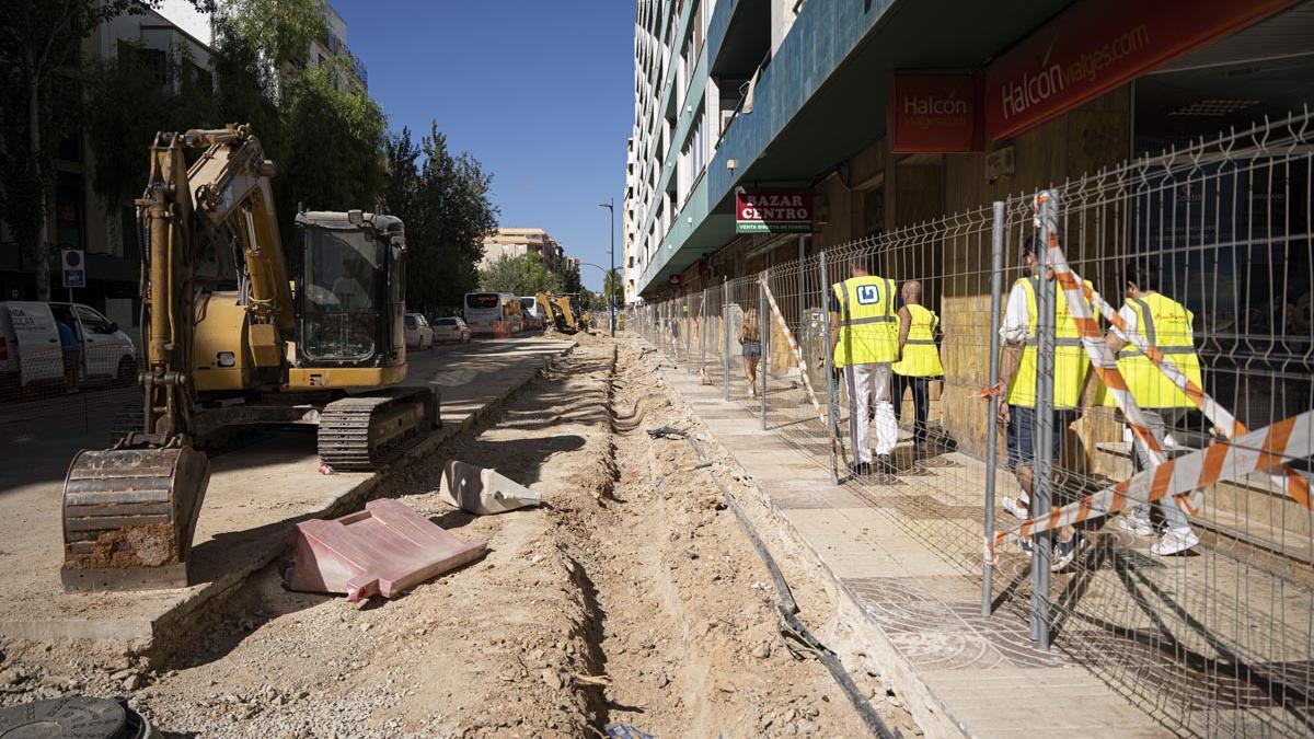 Obras en la avenida Isidor Macabich de Ibiza