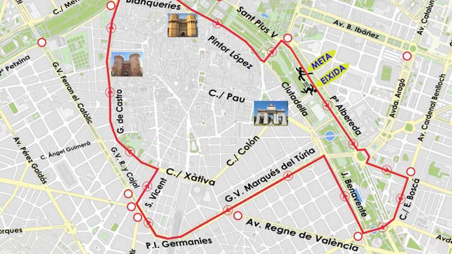 Recorrido de la Volta a Peu a València