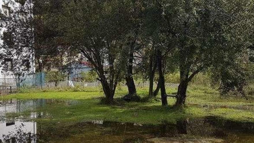 Zona afectada por las inundaciones.