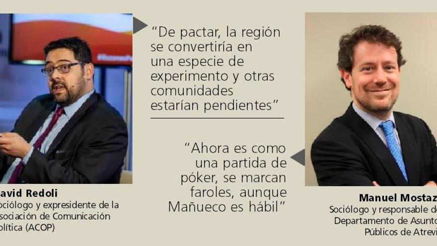 Declaraciones de los sociólogos David Redoli y Manuel Mostaza.