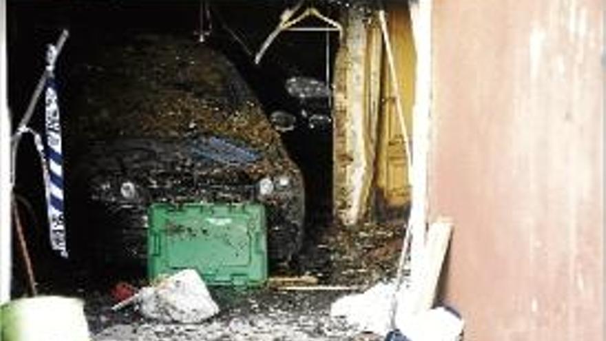 Imatge del garatge on va morir una dona a Madrid.