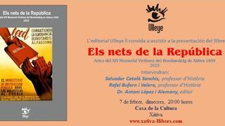 Presentan en Xàtiva el libro "Els nets de la República"