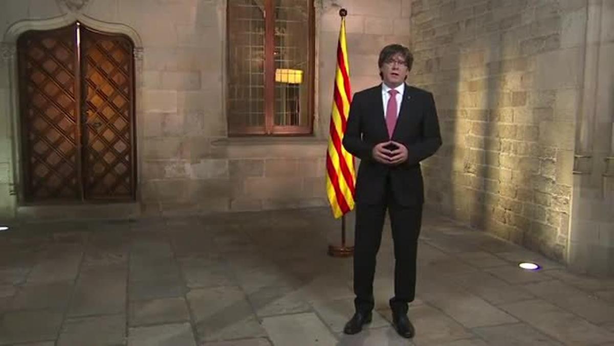 Missatge institucional del president Carles Puigdemont.