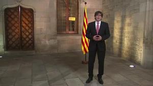 Missatge institucional del president Carles Puigdemont.