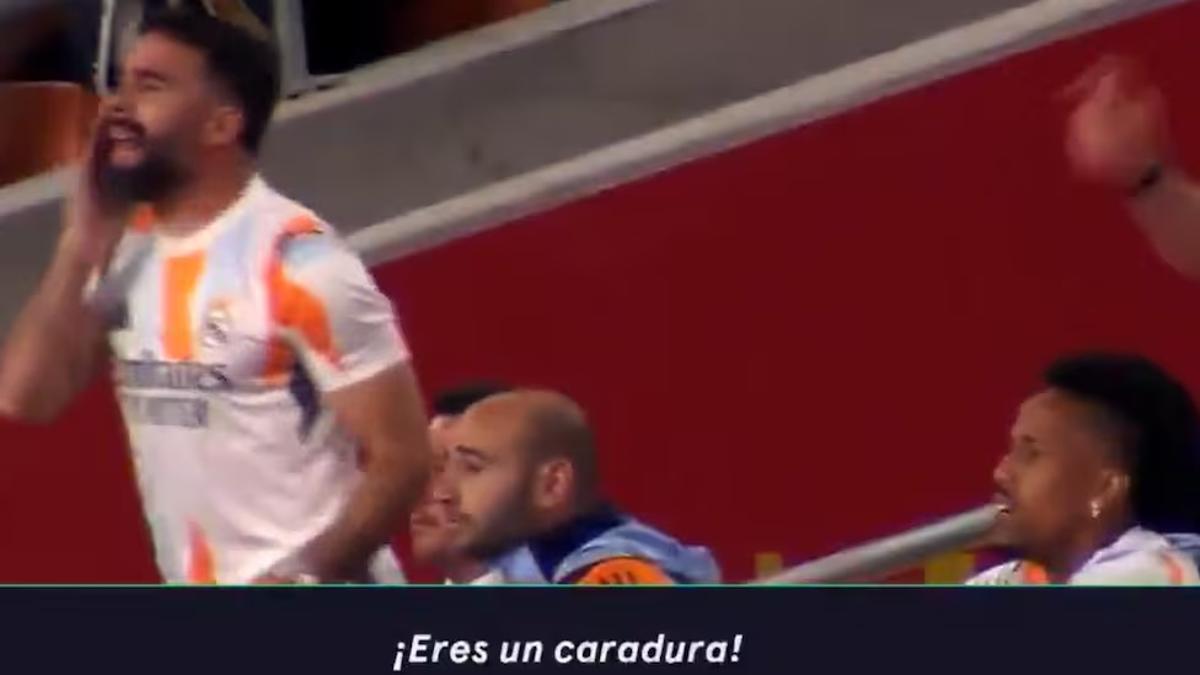 Las cámaras de Movistar captaron a Carvajal insultando gravemente a De Burgos Bengoetxea