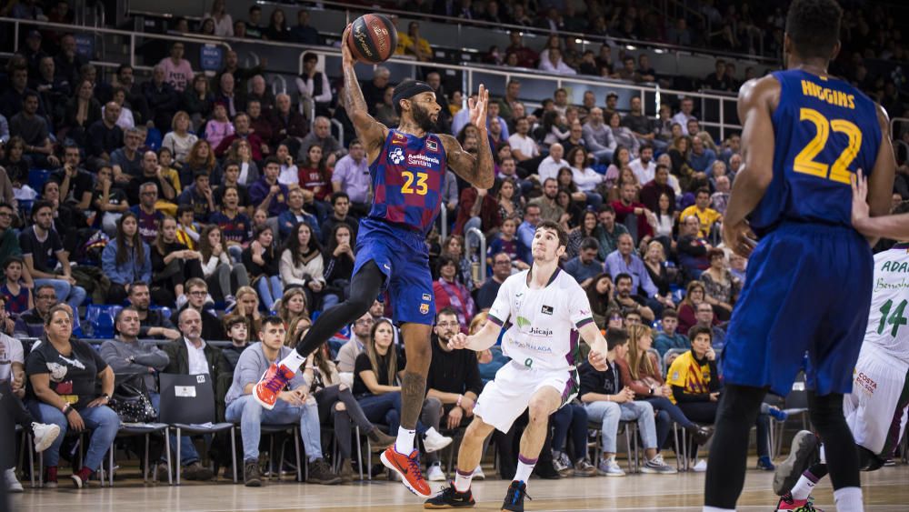 Partido del Barcelona y el Unicaja en el Palau.