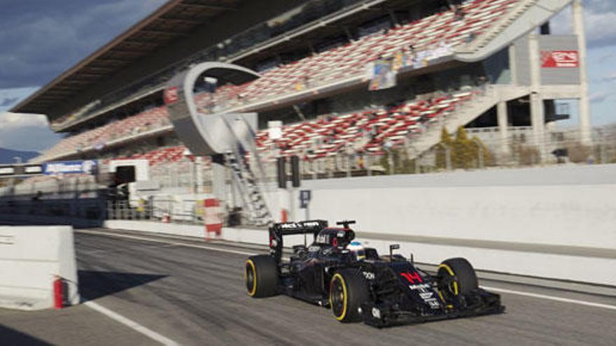 Fernando Alonso, este jueves en Montmeló.