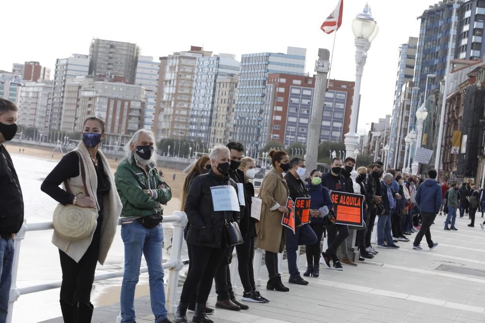 Protesta en Gijón de la hostelería local