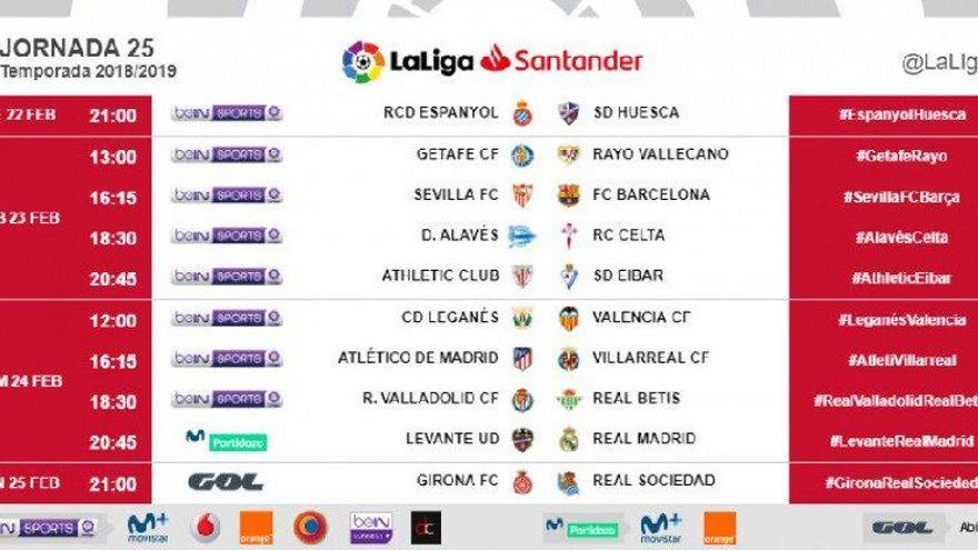 El Girona-Reial Societat es jugarà el dilluns 25 de febrer (21.00)