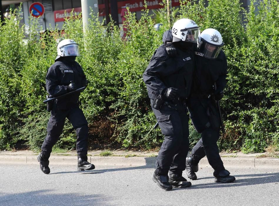 Nueva jornada de disturbios en las protestas contra la cumbre del G20 en Hamburgo.