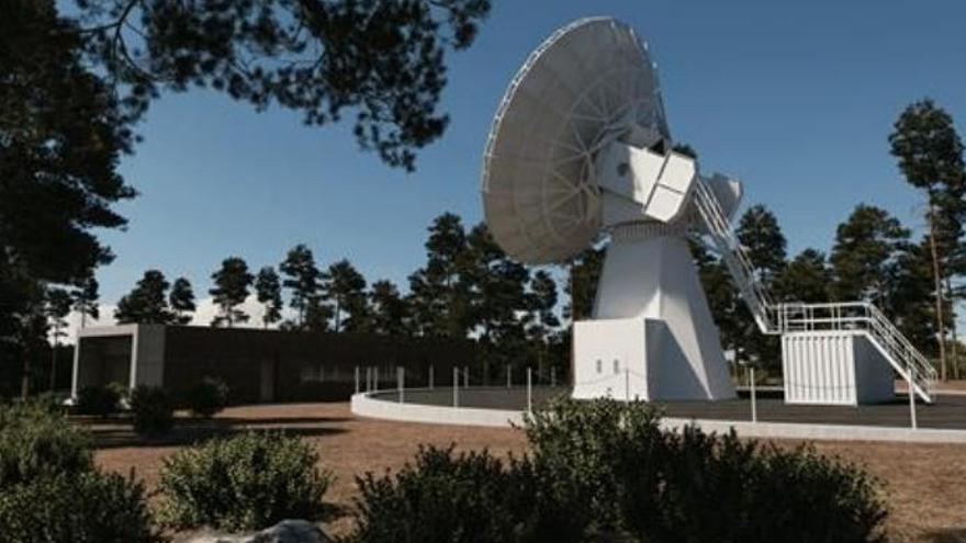 Un radiotelescopio de la Raege.