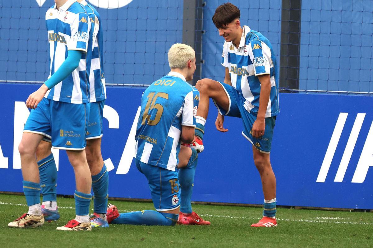El Dépor juvenil se impone al Rayo (4-1) y avanza a cuartos en la Copa del Rey