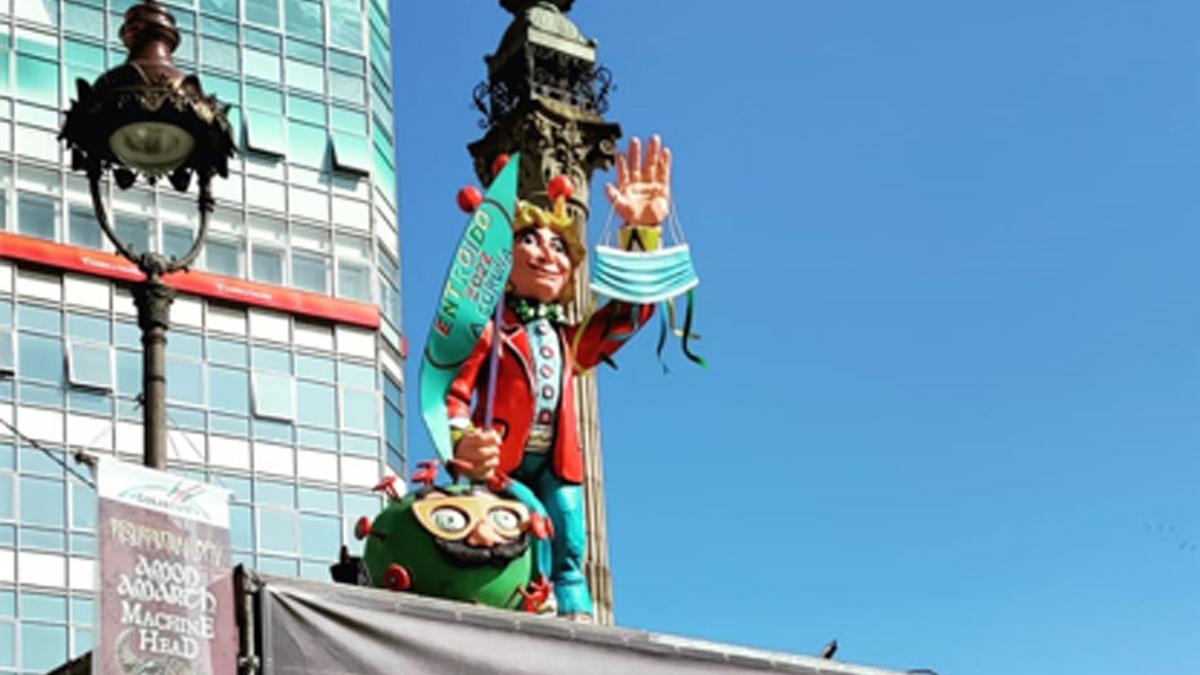 El dios Momo, uno de los símbolos del Carnaval en A Coruña.