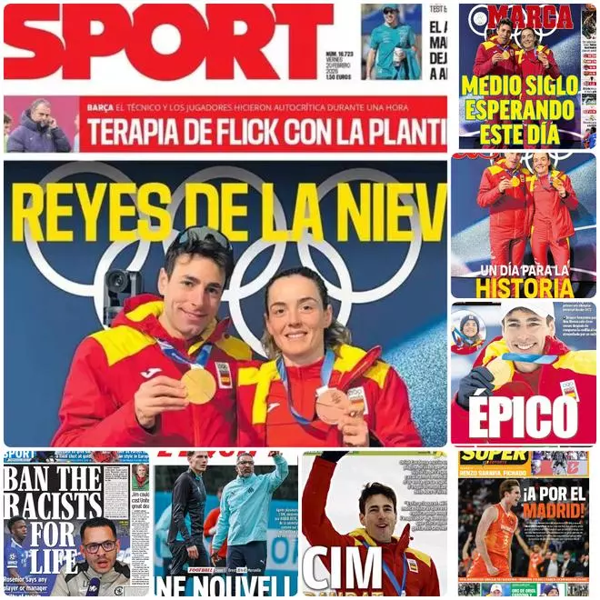 "Reyes", "histórico", "épico": Consenso total en las portadas del día