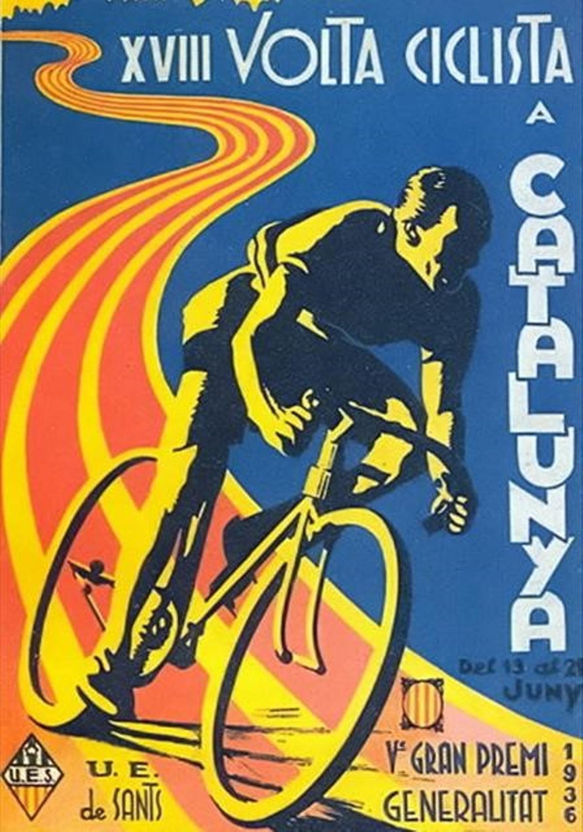 Cartel de la Volta Ciclista a Catalunya de 1936.