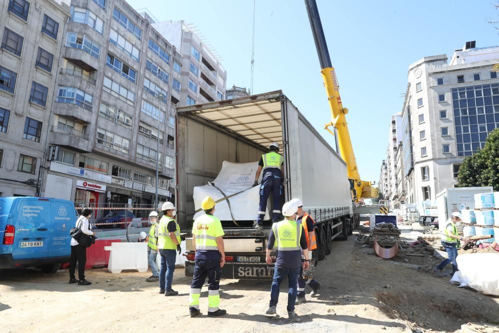 La colocación comenzó la mañana de este martes