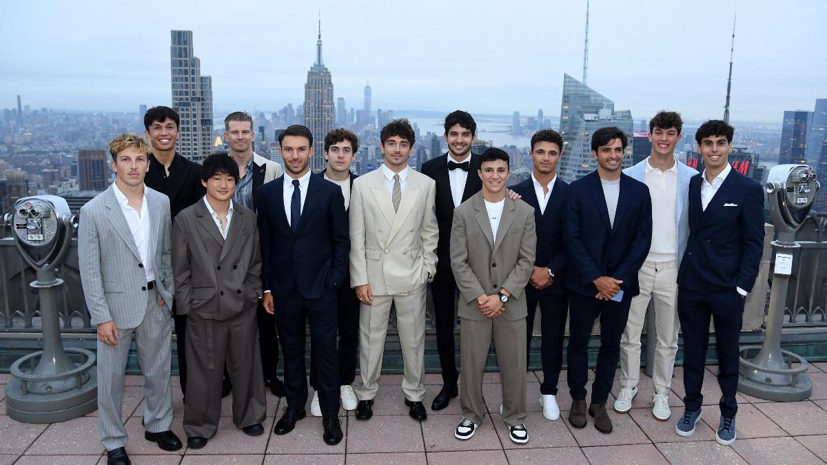 Los pilotos, antes del estreno de la película de la F1 en Nueva York