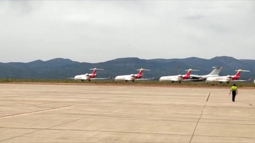 El aeropuerto de Castellón recibe su primer vuelo de carga con material sanitario