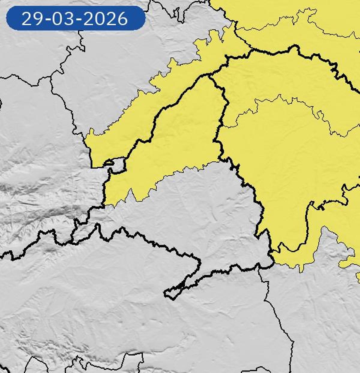 La Aemet ha activado el aviso amarillo el próximo Domingo de Ramos.