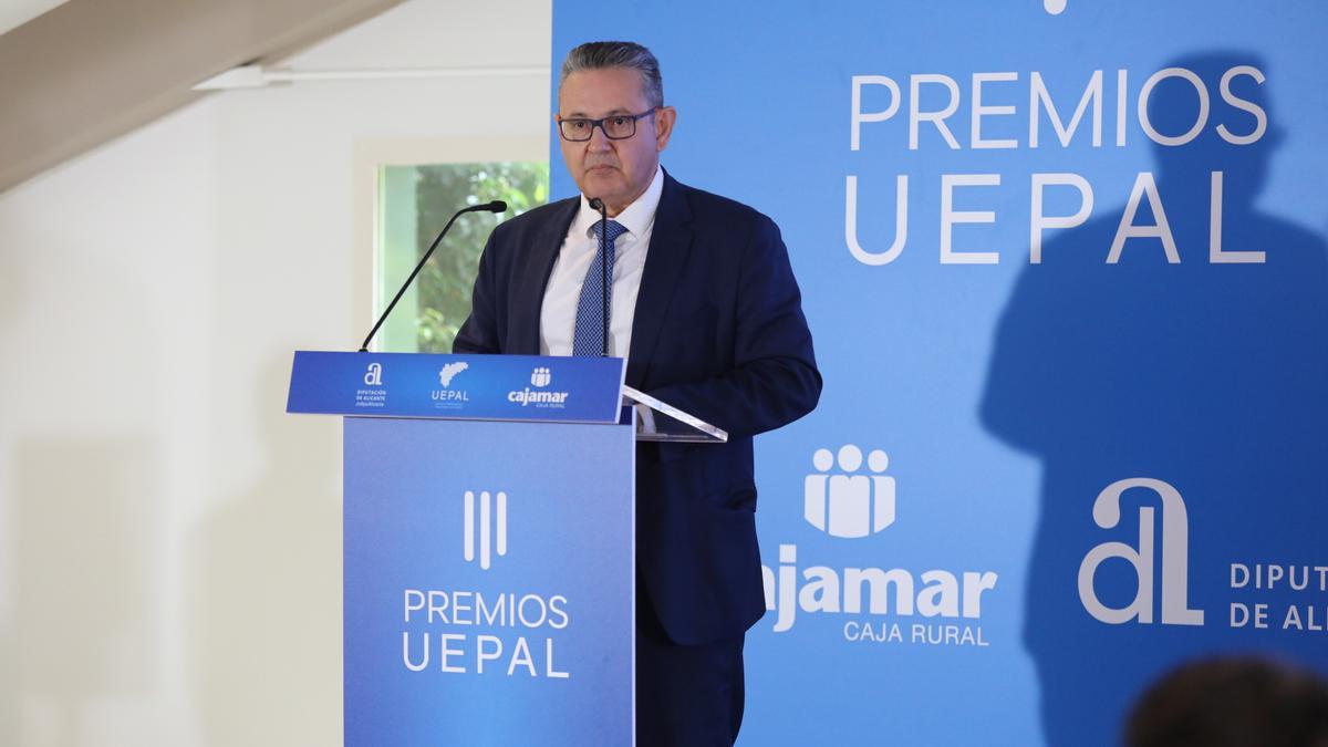 El presidente de Uepal, Juan José Sellés, en un acto en Elche