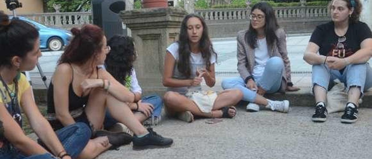 Participantes en la asamblea juvenil por el clima. // Noé Parga