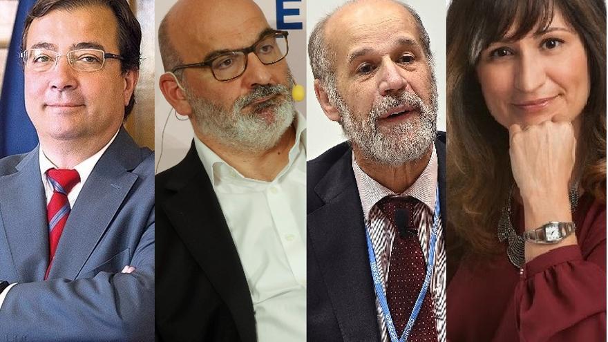 Guillemo Fernández Vara, Joaquín Abril-Martorell, José Domínguez Abascal, y Raquel Medina.