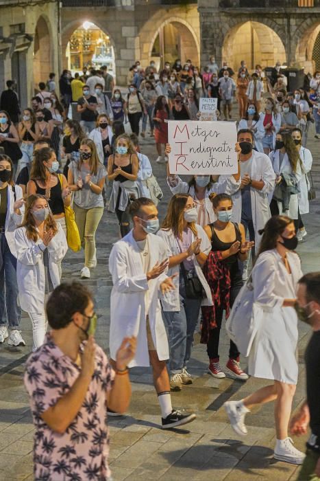 Protesta a Girona en l'últim dia de vaga dels metges residents