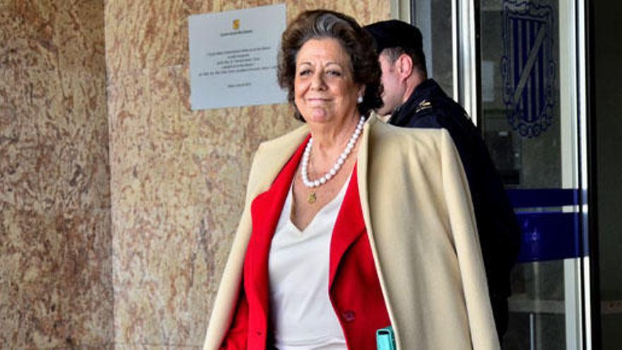 Rita Barberá, tras declarar en el juicio del caso Nóos.