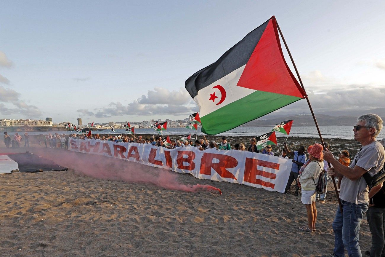 Protesta en El Confital por un Sáhara Libre