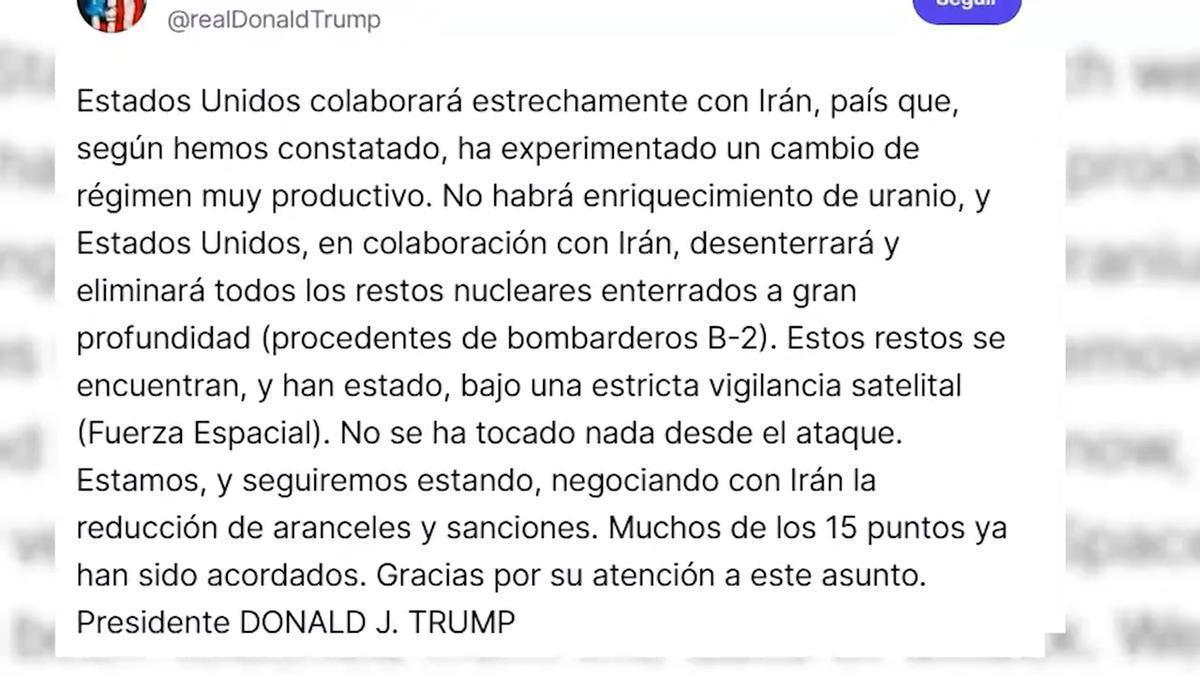 Trump dice que trabajará con Irán para que no enriquezca uranio a cambio de levantar sanciones