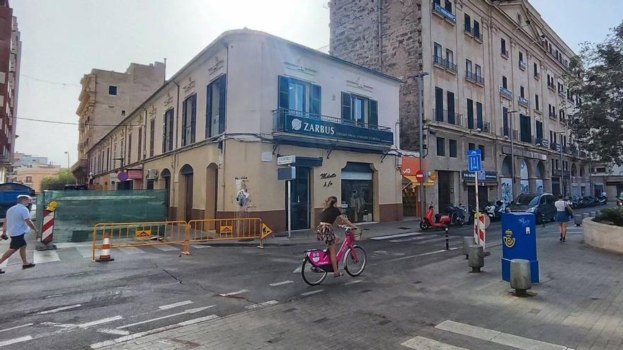 Las obras en la calle Bisbe Perelló de Palma se alargan dos meses y no termirán hasta el 13 de octubre