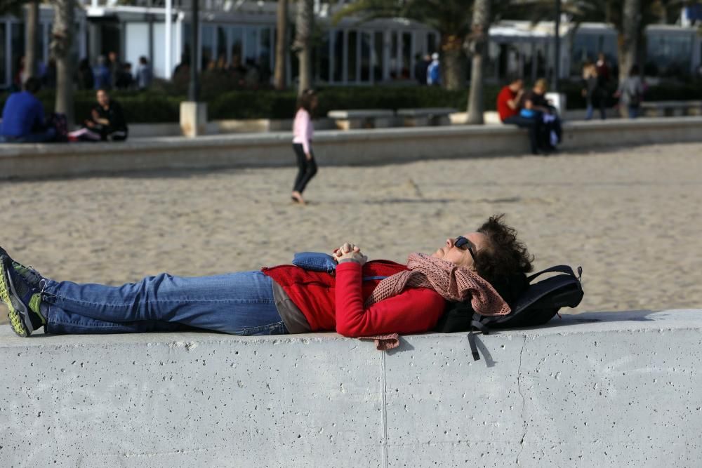 Calor en pleno enero en València