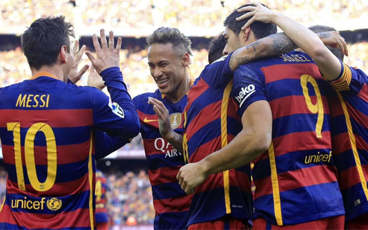 El tridente volvió a ser decisivo para lograr la victoria ante el Atlético