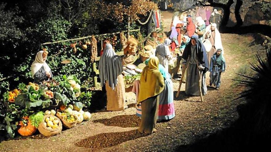 Una de les escenes del pessebre vivent, el 27 de desembre passat