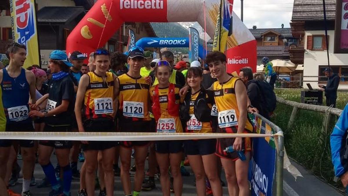 Grup de corredors catalans presents a Livigno