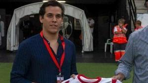 El ahora presidente de la Federación Venezolana de Fútbol (FVF), Jorge Rodríguez, con la camiseta del Zamora CF.