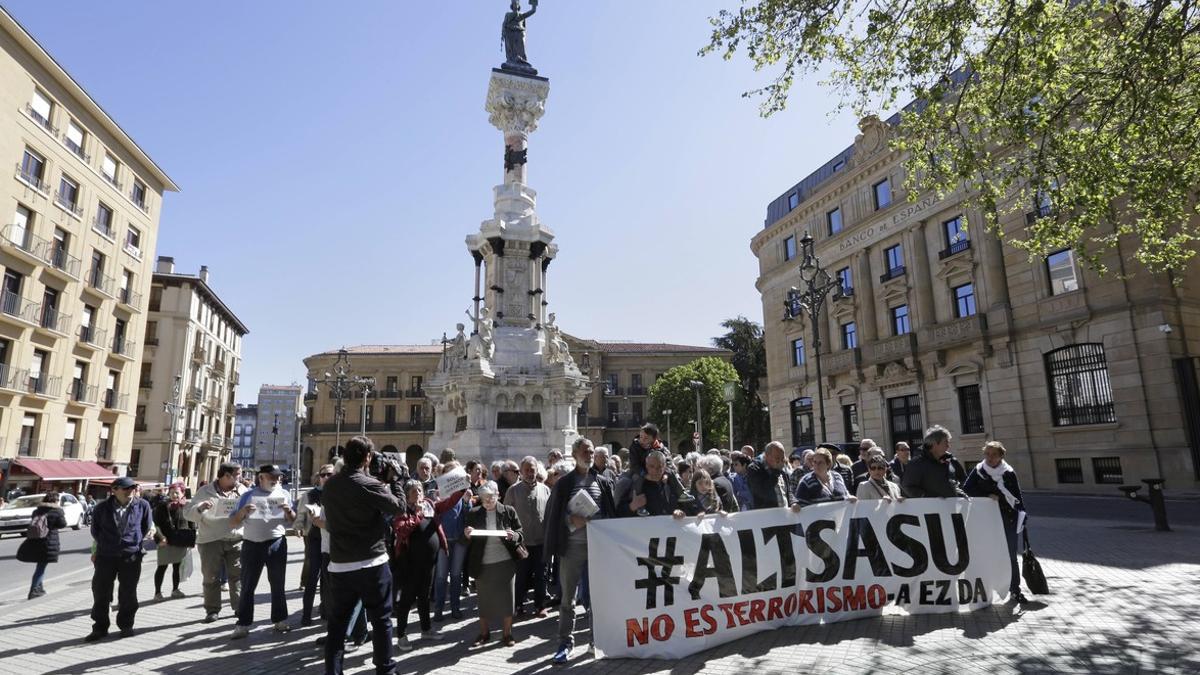 Concentración en Pamplona en apoyo a los acusados