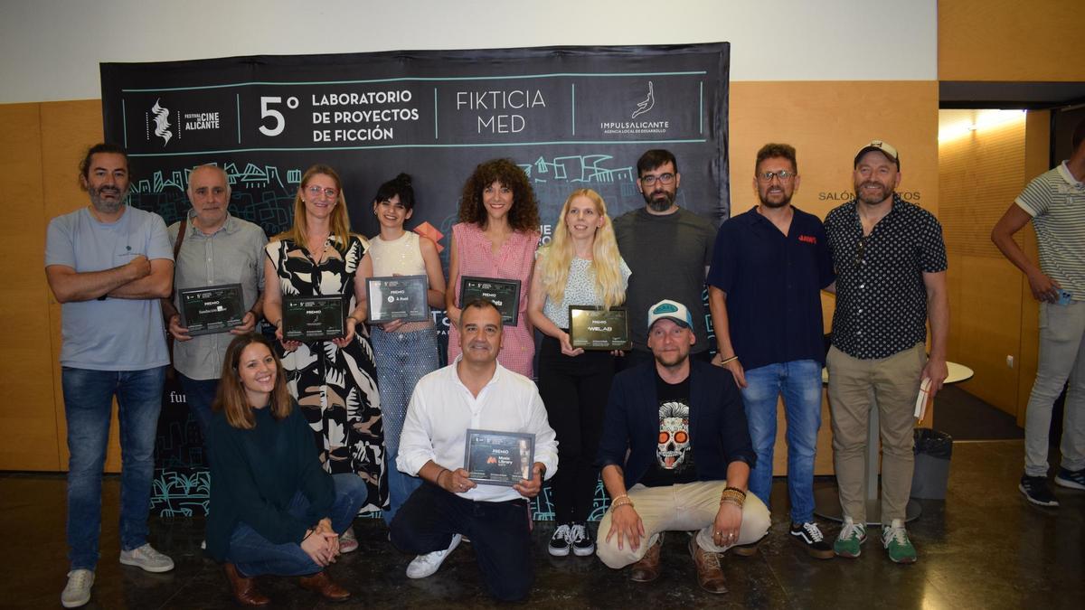 Foto de los premiados el pasado año en el Laboratorio de Proyectos de Ficción