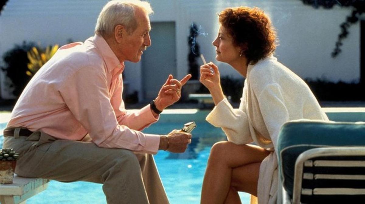 Paul Newman i Susan Sarandon, en una escena d’’Al caer el sol’. Paul Newman i Susan Sarandon, en una escena d’’Al caer el sol’.