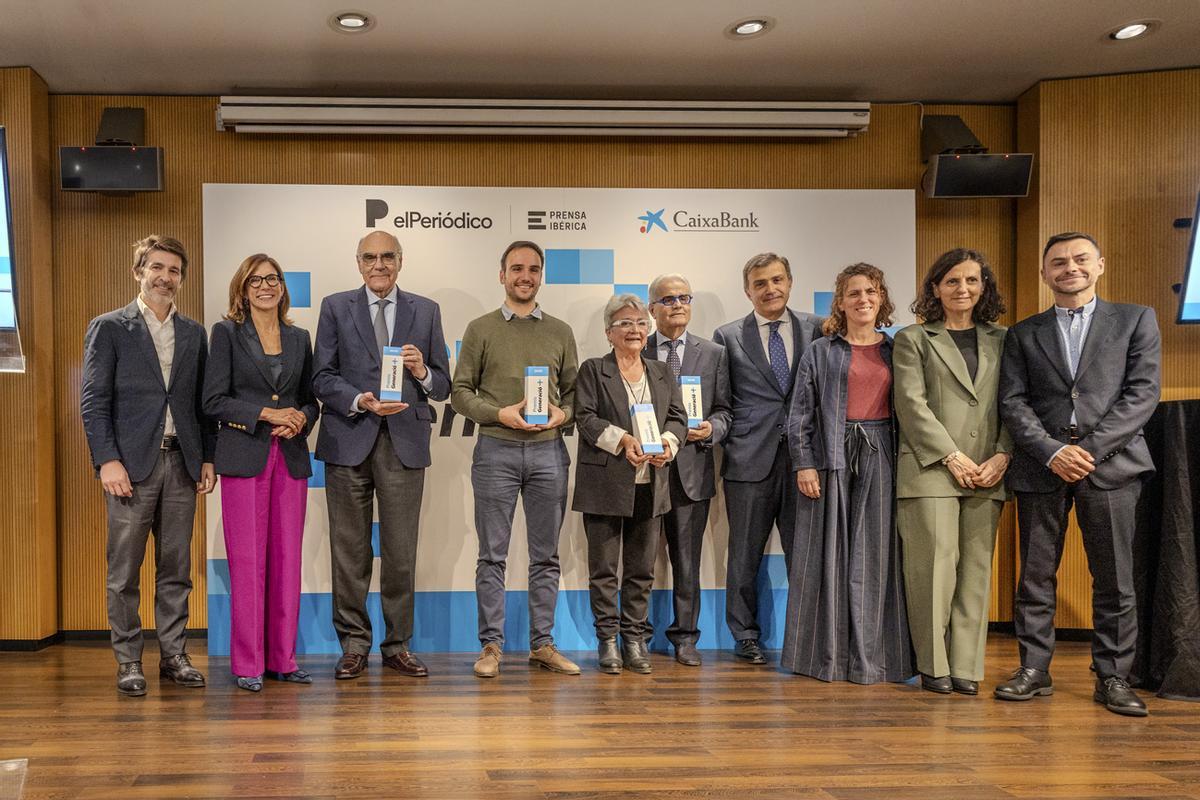 Galardonados con los Premios Generación + que otorgan CaixaBank, EL PERIÓDICO y Prensa Ibérica.