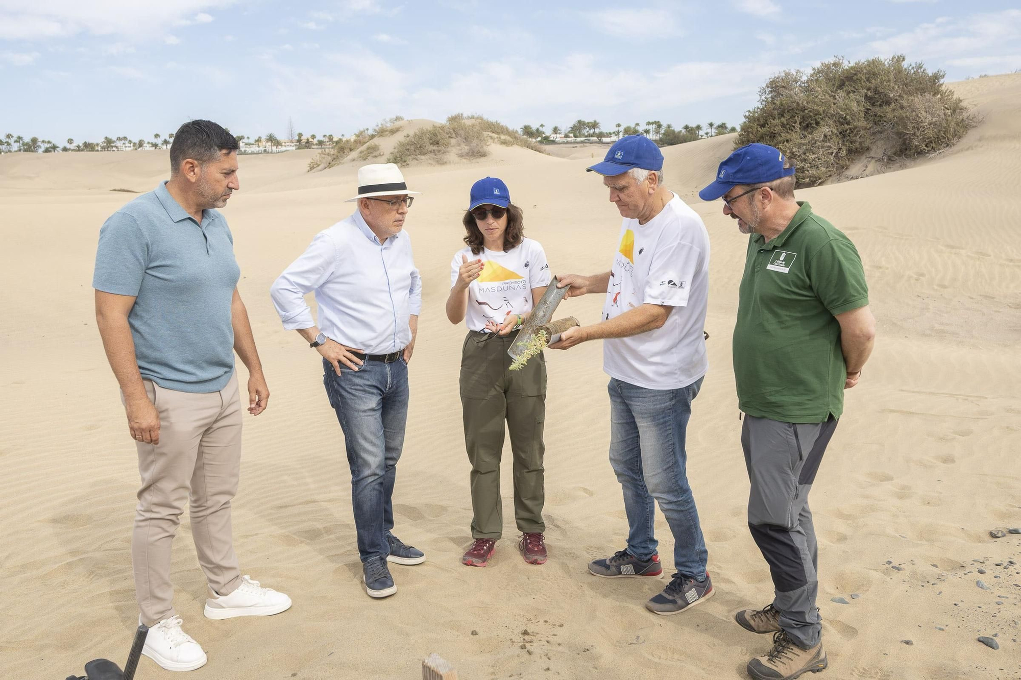 El Cabildo realiza una visita a la zona de actuación del Proyecto Masdunas II