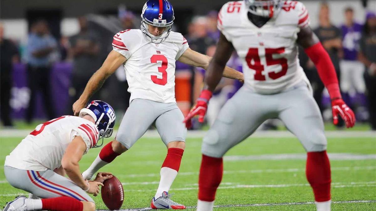 Josh Brown juega en los Giants de Nueva York