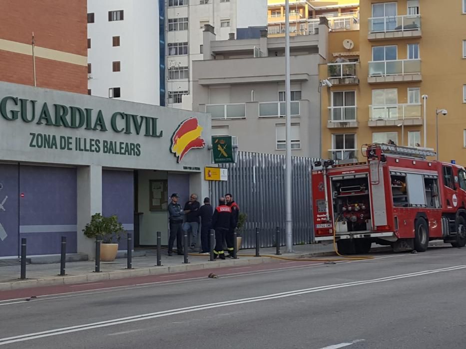 Incendio en la Comandancia de la Guardia Civil de Palma