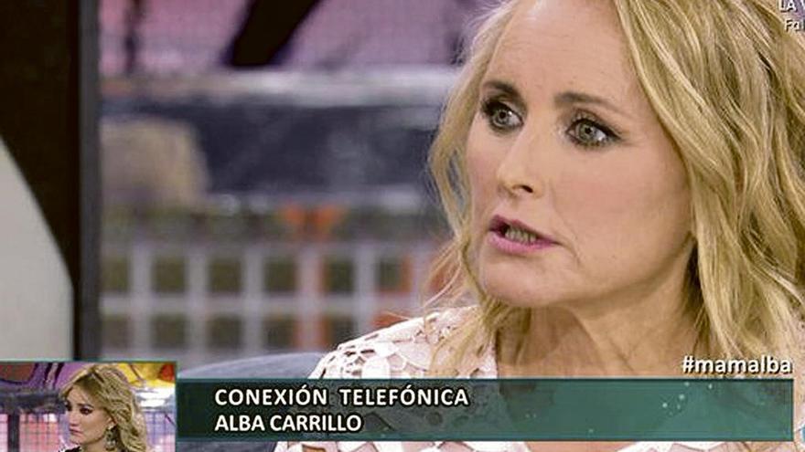 La madre de Alba Carrillo, en un programa de televisión.