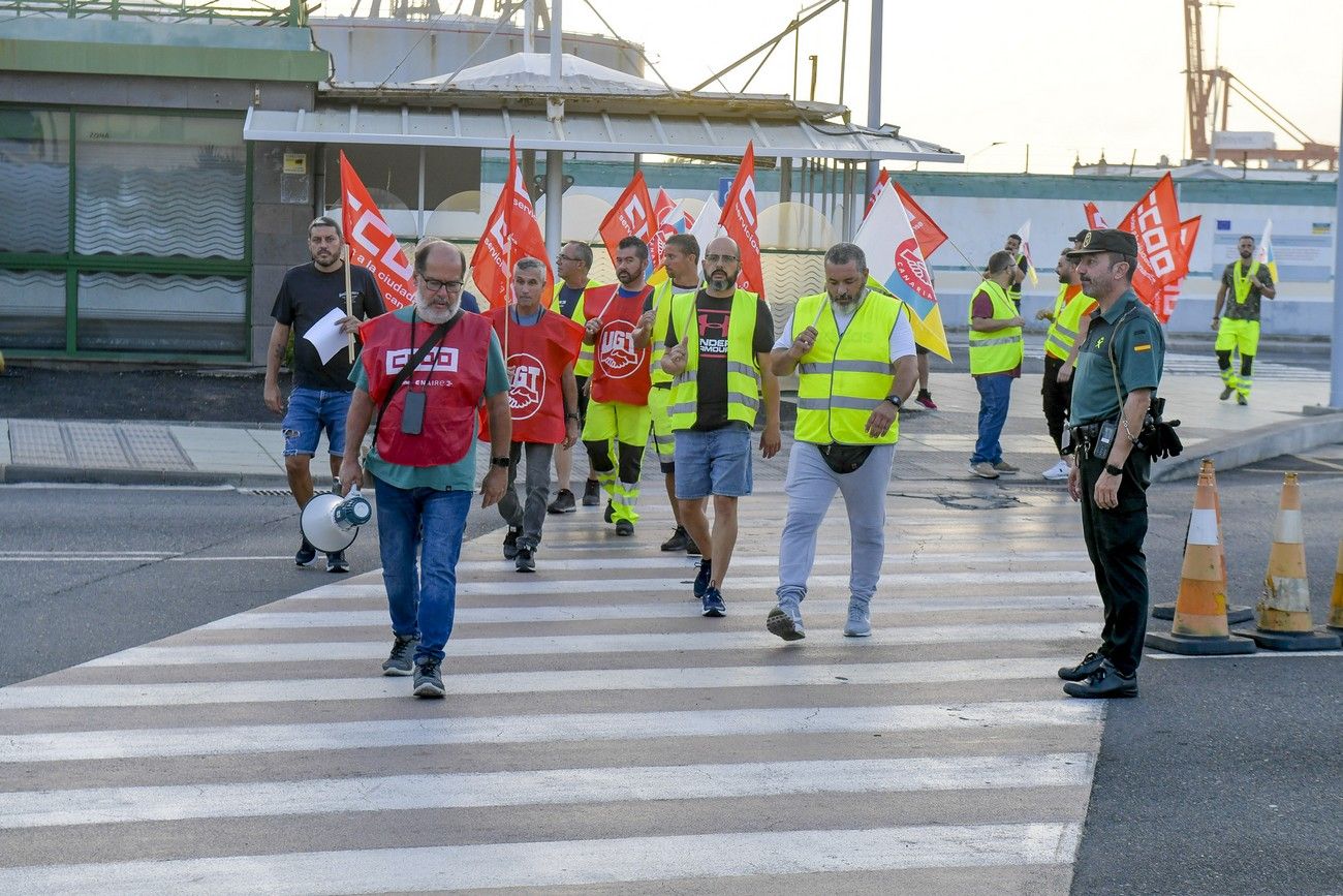 La primera jornada de la huelga de transporte no deja incidencias destacables en Las Palmas