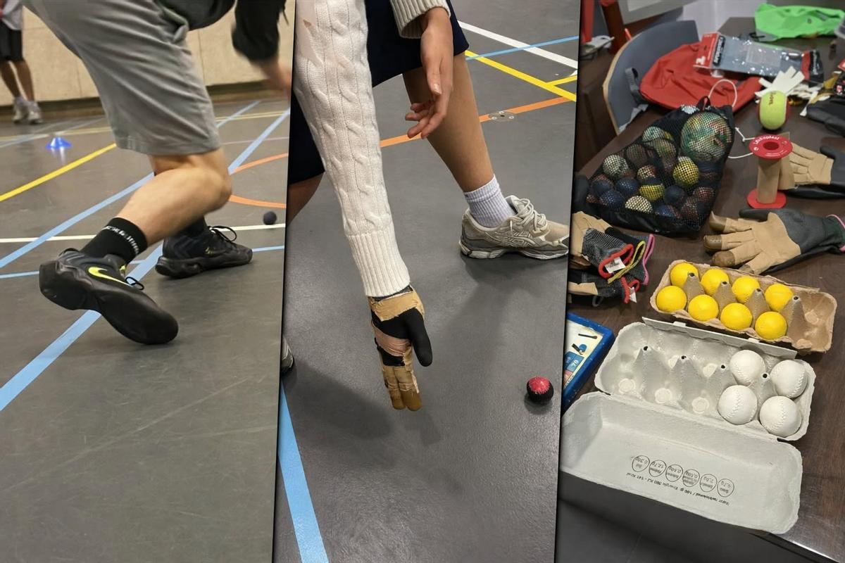 Alumnado del Álvaro Falomir y de Bruselas practicaron pilota con material celdido por el Club Pilotari Almassora.